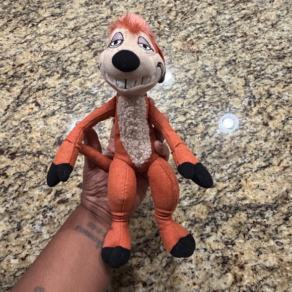 Disney Other - Disney Lion King Timon Plush Bean Bag Toy Textured Canvas 10 inch